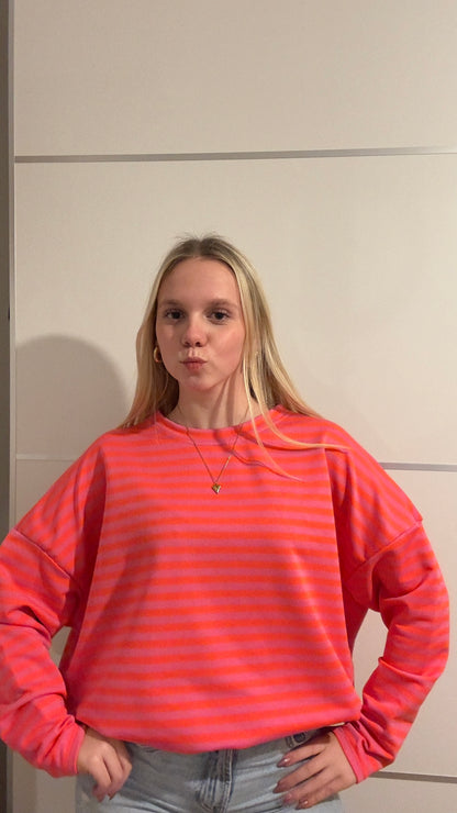 Striped long sleeve orange