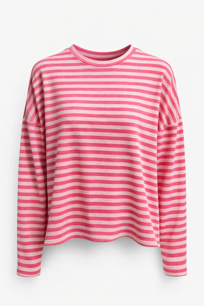 Striped long sleeve pink