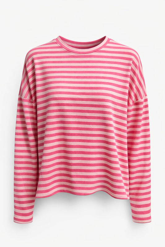 Striped long sleeve pink