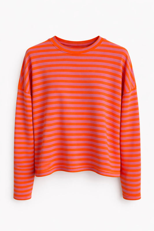 Striped long sleeve orange