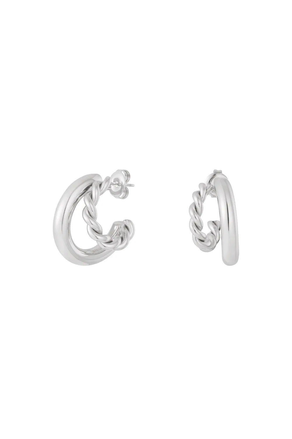 Double earing ZILVER