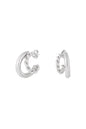 Double earing ZILVER
