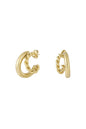 Double earrings GOUD