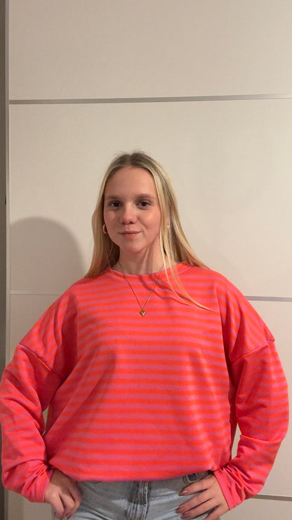 Striped long sleeve orange